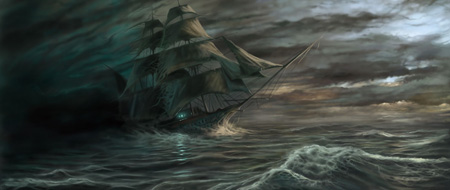 The Flying Dutchman (painting by Ado Ceric) . . .