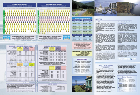 Irish Ferries brochure - inside . . .