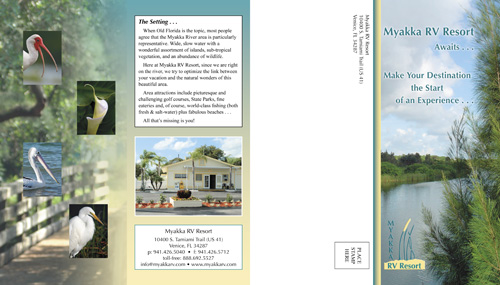 Myakka RV Resort brochure (outside) . . .